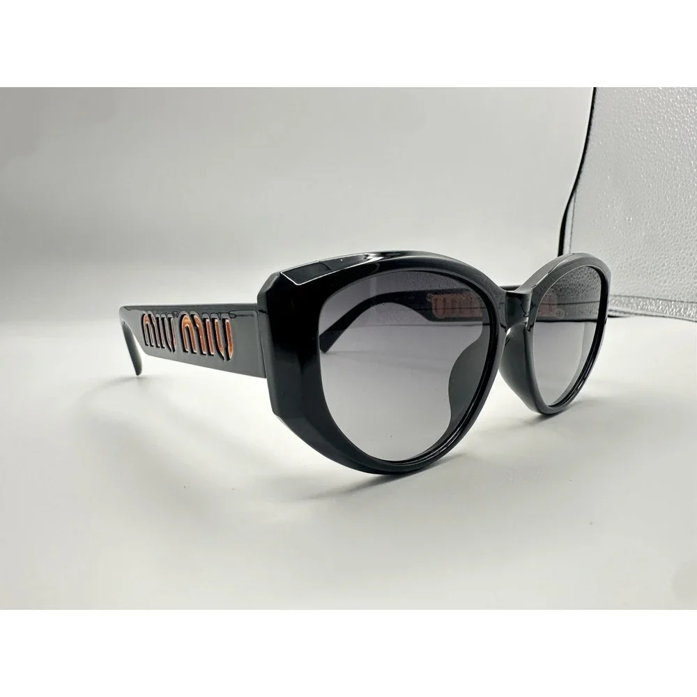 Miu Miu Women's Black 53MM Designer Sunglasses Gray Lenses Authentic